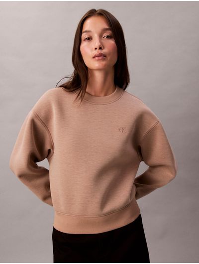 Sudadera-Calvin-Klein-Scuba-Boxy-Mujer-Cafe-47E227G-PAI