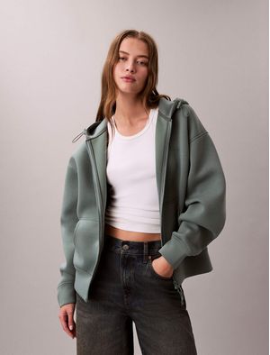 Sudadera-Calvin-Klein-Cropped-Oversized-Mujer-Verde-47E231G-PNO