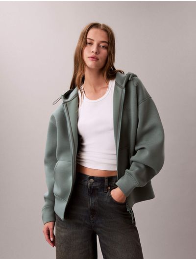 Sudadera-Calvin-Klein-Cropped-Oversized-Mujer-Verde-47E231G-PNO