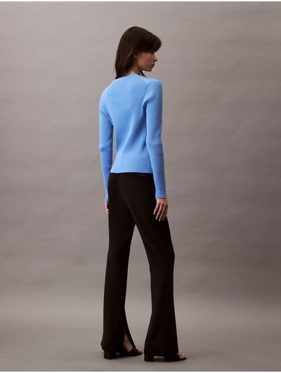 Pantalon-Calvin-Klein-Knit-Flare-Mujer-Negro-44B223G-UB1