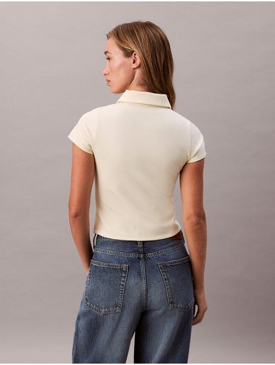 Polo-Calvin-Klein-Shrunken-Mujer-Amarillo-47E212G-2EW