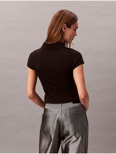 Polo-Calvin-Klein-Shrunken-Mujer-Negro-47E212G-UB1