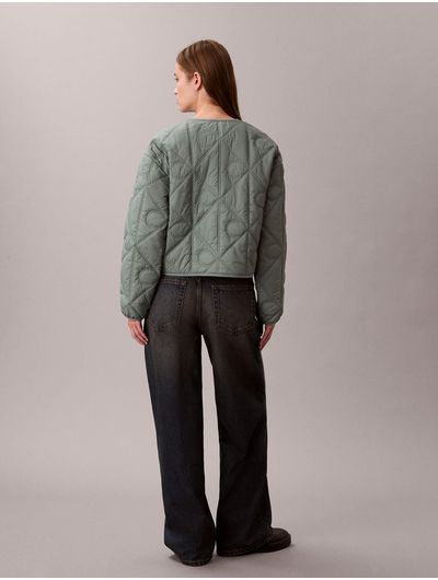 Chamarra-Calvin-Klein-Acolchada-AOP-Mujer-Verde-47E516G-PNO