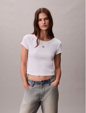 Playera-Calvin-Klein-Baby-Tee-Rib-Mujer-Blanco-47C200G-YAA