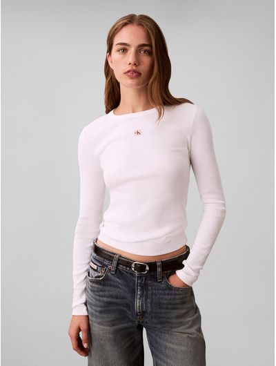 Top-Calvin-Klein-Cuello-Redondo-Mujer-Blanco-47E205G-YAA