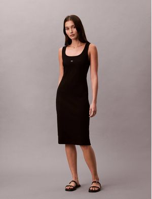 Vestido-Midi-Calvin-Klein-Rib-Mujer-Negro-47F257G-UB1