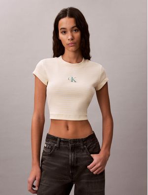 Playera-Calvin-Klein-Baby-Rib-con-Monograma-a-Rayas-Mujer-Beige-47F833G-XBS