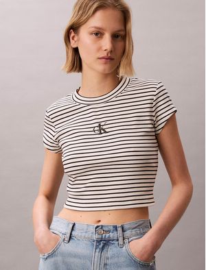 Playera-Calvin-Klein-Baby-Rib-con-Monograma-a-Rayas-Mujer-Negro-47F833G-XDY