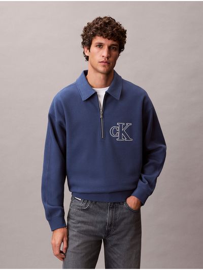 Polo-Calvin-Klein-Logotipo-Hombre-Azul-Oscuro-4RB211G-CEC