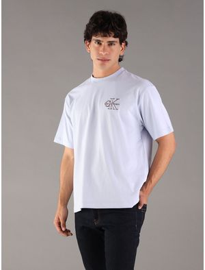 Playera-Calvin-Klein-con-Grafico-Micro-Hombre-Azul-4RC856G-TKF