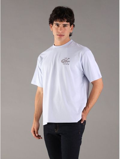 Playera-Calvin-Klein-con-Grafico-Micro-Hombre-Azul-4RC856G-TKF