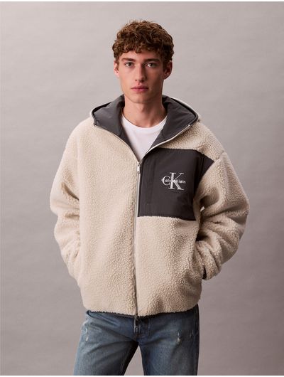 Sudadera-Calvin-Klein-Sherpa-Hombre-Beige-4RD218G-100