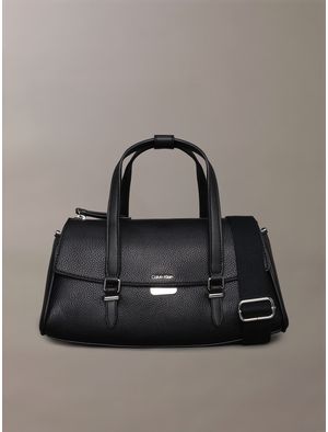 Bolsa-Satchel-Calvin-Klein-Irene-Mujer-Negro-con-Plata-H5GDYZE4-BSV