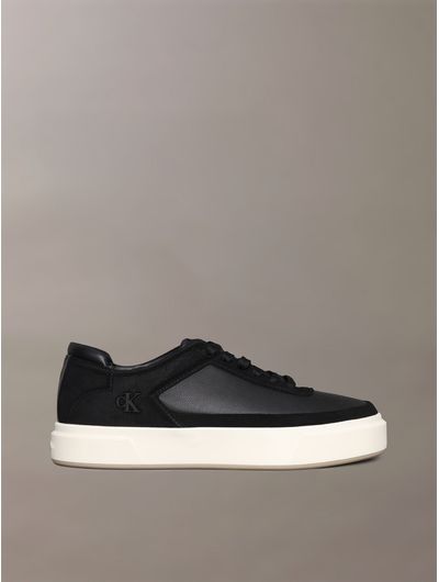 Tenis-Calvin-Klein-Basket-Cupsole-Hombre-Negro-con-Beige-YM0YM01354-0GU