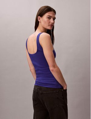 Tank-Top-Calvin-Klein-Rib-Monograma-Mujer-Azul-47A804G-C8X