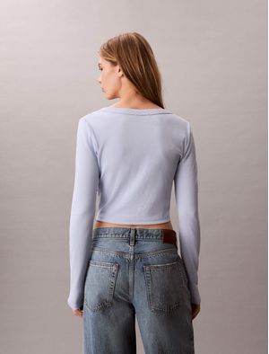 Cardigan-Calvin-Klein-Rib-Mujer-Azul-47C204G-C1O