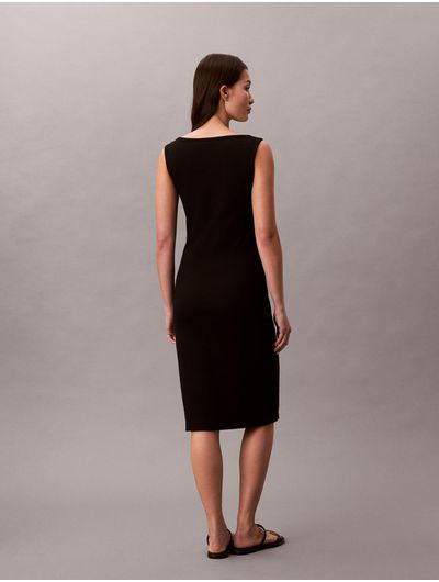 Vestido-Midi-Calvin-Klein-Rib-Mujer-Negro-47F257G-UB1