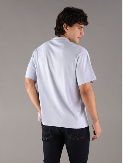 Playera-Calvin-Klein-con-Grafico-Micro-Hombre-Azul-4RC856G-TKF