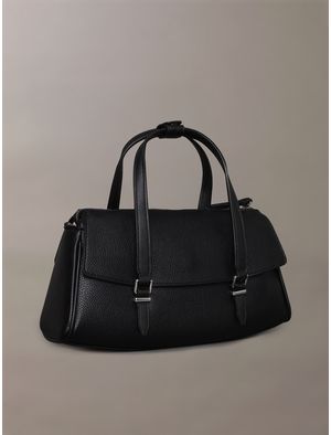 Bolsa-Satchel-Calvin-Klein-Irene-Mujer-Negro-con-Plata-H5GDYZE4-BSV