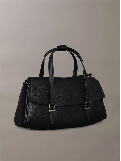 Bolsa-Satchel-Calvin-Klein-Irene-Mujer-Negro-con-Plata-H5GDYZE4-BSV