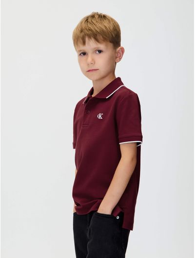 polo-calvin-klein-niño-rojo