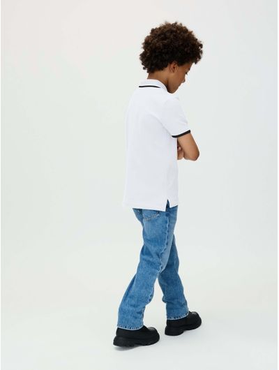 Polo-Calvin-Klein-Niño-Blanco