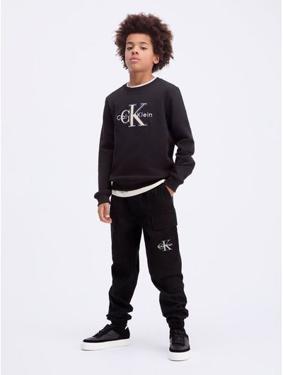 Pantalon-Cargo-Calvin-Klein-Nino-Negro-IB0IB02597-BEH