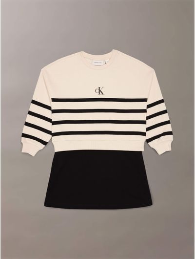 Vestido-Calvin-Klein-Jeans-Monograma-Engomado-Niña-Multicolor