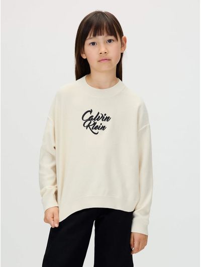 Sueter-con-Grafico-de-Logo-Script-Calvin-Klein-Nina-Beige-IG0IG03026-PGB