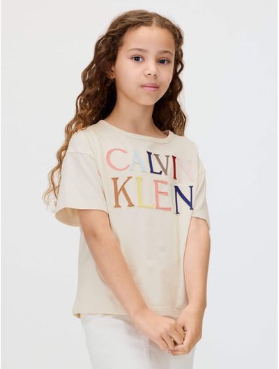 Playera-Calvin-Klein-Logo-de-Color-Nina-Beige-IG0IG03033-PGB