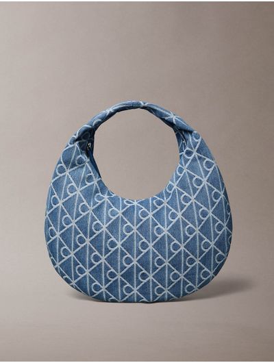 Bolsa-Calvin-Klein-Emblem-Aop-Denim-Tipo-Hobo-Mujer-Azul-4F3591G-YBN
