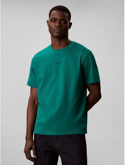 Playera-Calvin-Klein-Nano-De-Algodon-Pique-Stretch-Manga-Corta-Hombre-Verde-4LC241G-L4G