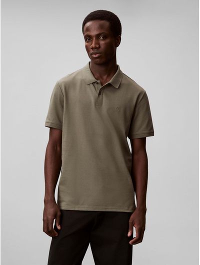 Playera-Polo-Calvin-Klein-Slim-De-Pique-Refinado-Manga-Corta-Hombre-Verde-4LC254G-LDY