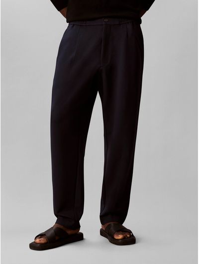 Pantalon-Calvin-Klein-Tapered-Tech-Knit-Plisado-Hombre-Azul-4LF607G-CEF