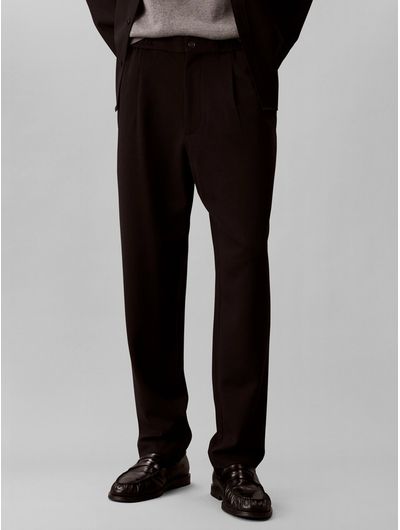 Pantalon-Calvin-Klein-Tapered-Tech-Knit-Plisado-Hombre-Negro-4LF607G-UB1