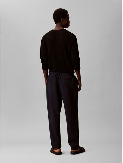 Pantalon-Calvin-Klein-Tapered-Tech-Knit-Plisado-Hombre-Azul-4LF607G-CEF