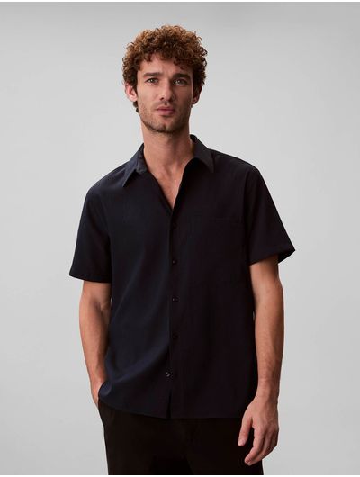camisa-calvin-klein-seersucker-hombre-negro-4lf109g-cef