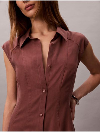 vestido-calvin-klein-tencel-linel-mujer-terracota-44f015g-41j