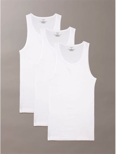 Tank-Calvin-Klein-de-Algodon-Paquete-de-3-Hombre-Blanco-NP2207O-100