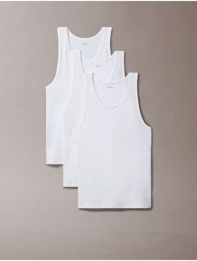 Tank-Top-Calvin-Klein-Paquete-de-3-Hombre-Blanco-NB4184-110