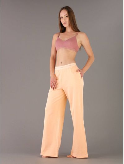 pantalon-calvin-klein-de-pijama-logo-cotton-jersey-mujer-naranja-qs7518-4rw