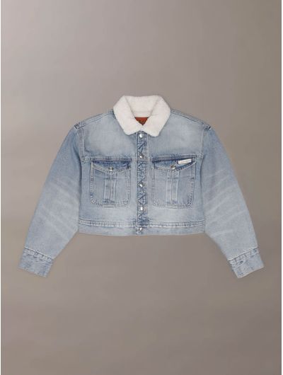 Chamarra-Calvin-Klein-Jeans-con-Acabado-Denim-Mujer-Azul-47D736G-430