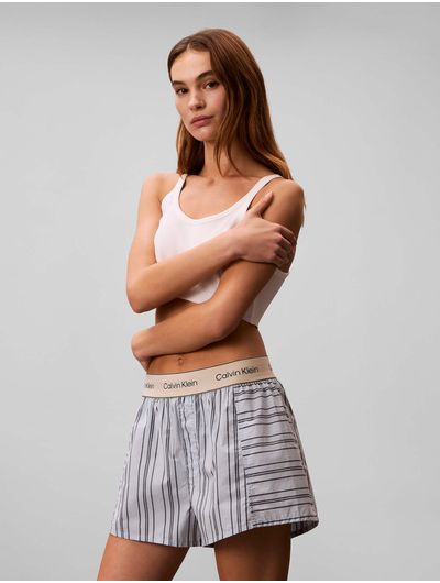 short-calvin-klein-super-popelina-con-logo-mujer-azul-qs7519-4xw