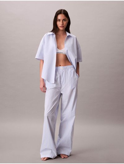 camisa-calvin-klein-popelina-relax-mujer-azul-qs7652-2ne