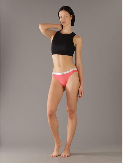 bikini-calvin-klein-icon-logo-mujer-naranja-qd5044-xao