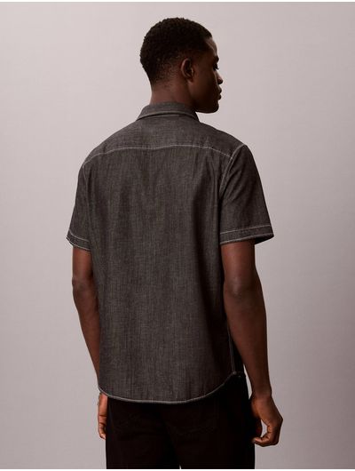 camisa-calvin-klein-chambray-hombre-negro-4rg116g-ub1