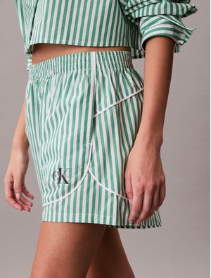 short-calvin-klein-poplin-mujer-verde-qs7604-4zf