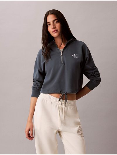 hoodie-cropped-terry-con-monograma--nudo-y-half-zip-calvin-klein-para-mujer-color-gris-47g203g-ceg